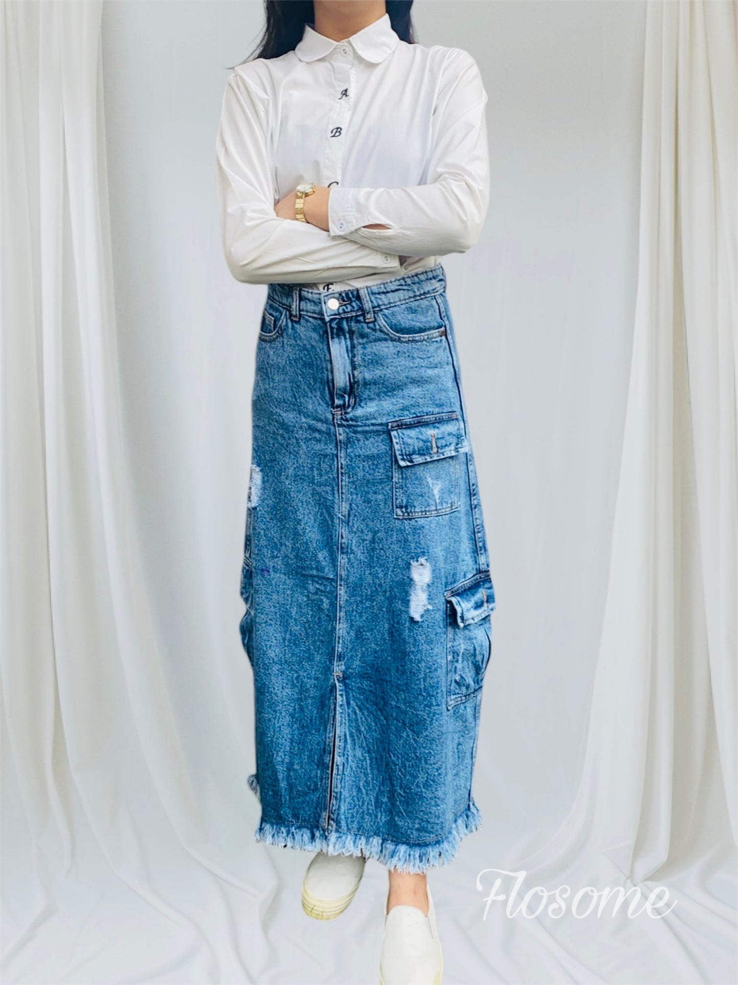 Blue Denim Skirt