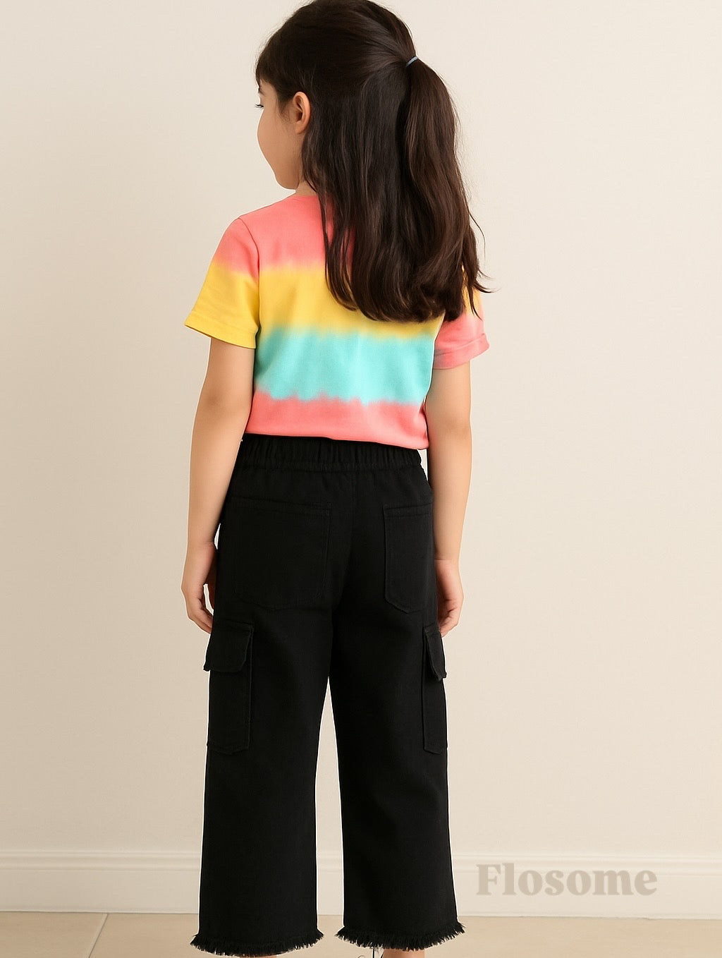 Black Cargo Kids Jeans