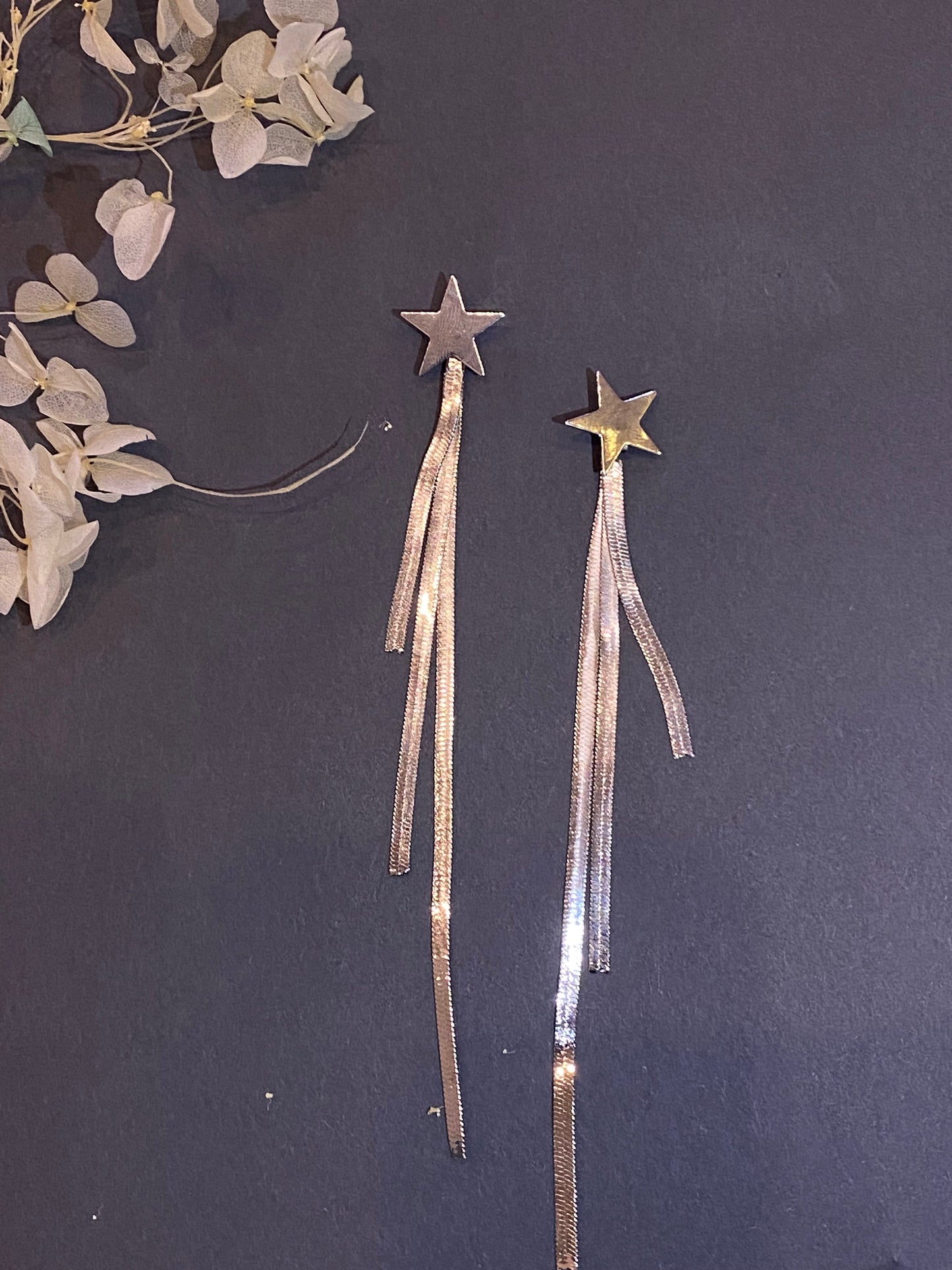 Swing Earrings Star Long Chain -A017