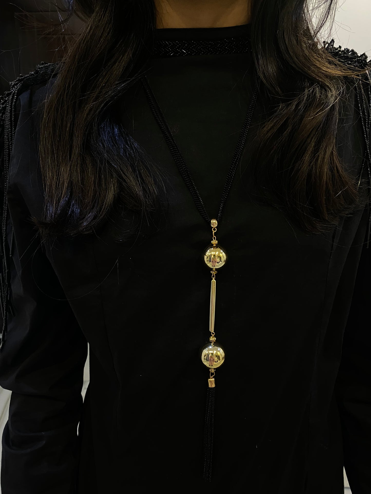 Elegant Gold Tassel Pendant | A205