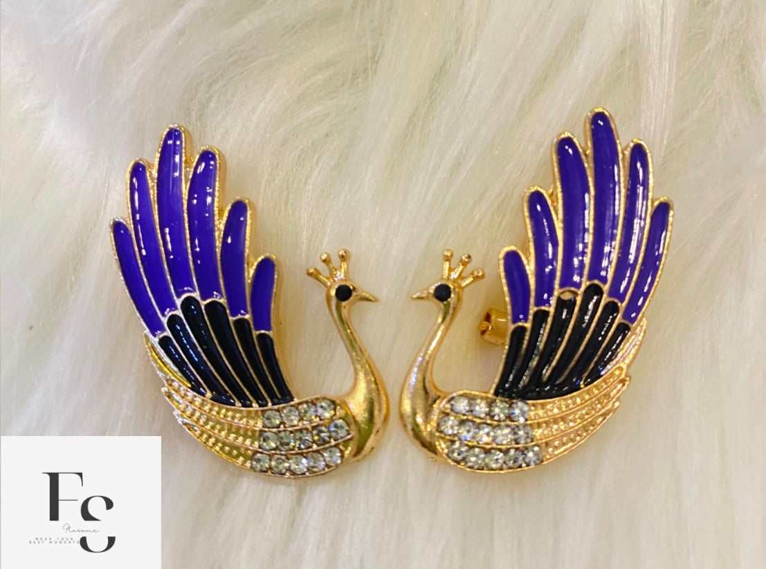 Vintage Bird Peacock earrings-A003