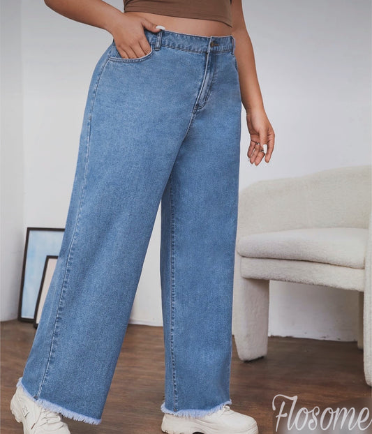 Ocean Blue wide leg jeans