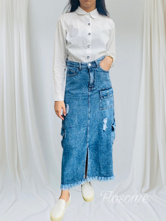 Blue Denim Skirt