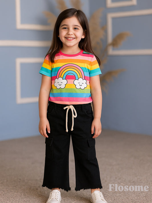 Black Cargo Kids Jeans