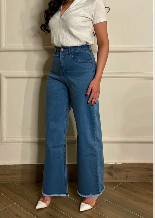 Mid Blue Wide leg jeans