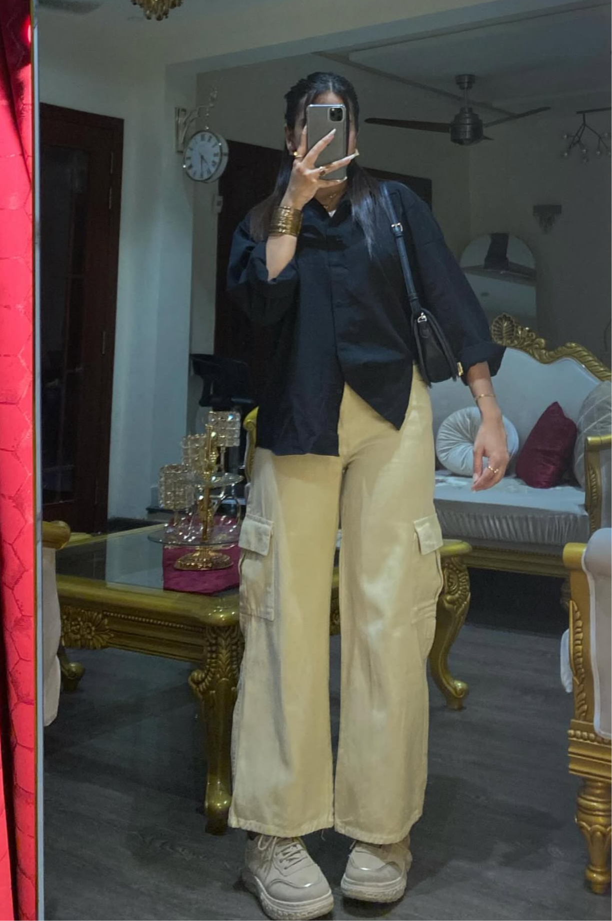 Skin Cargo Wide Leg Jeans