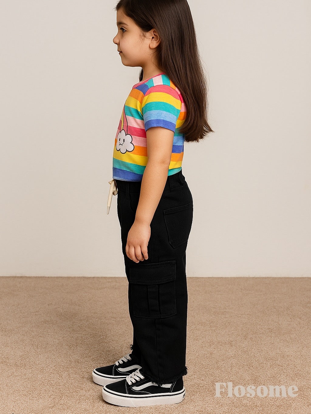 Black Cargo Kids Jeans