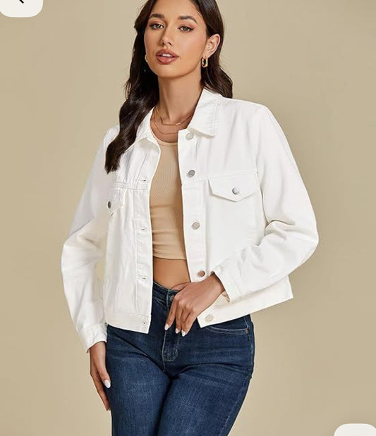 Classic White Denim Jacket