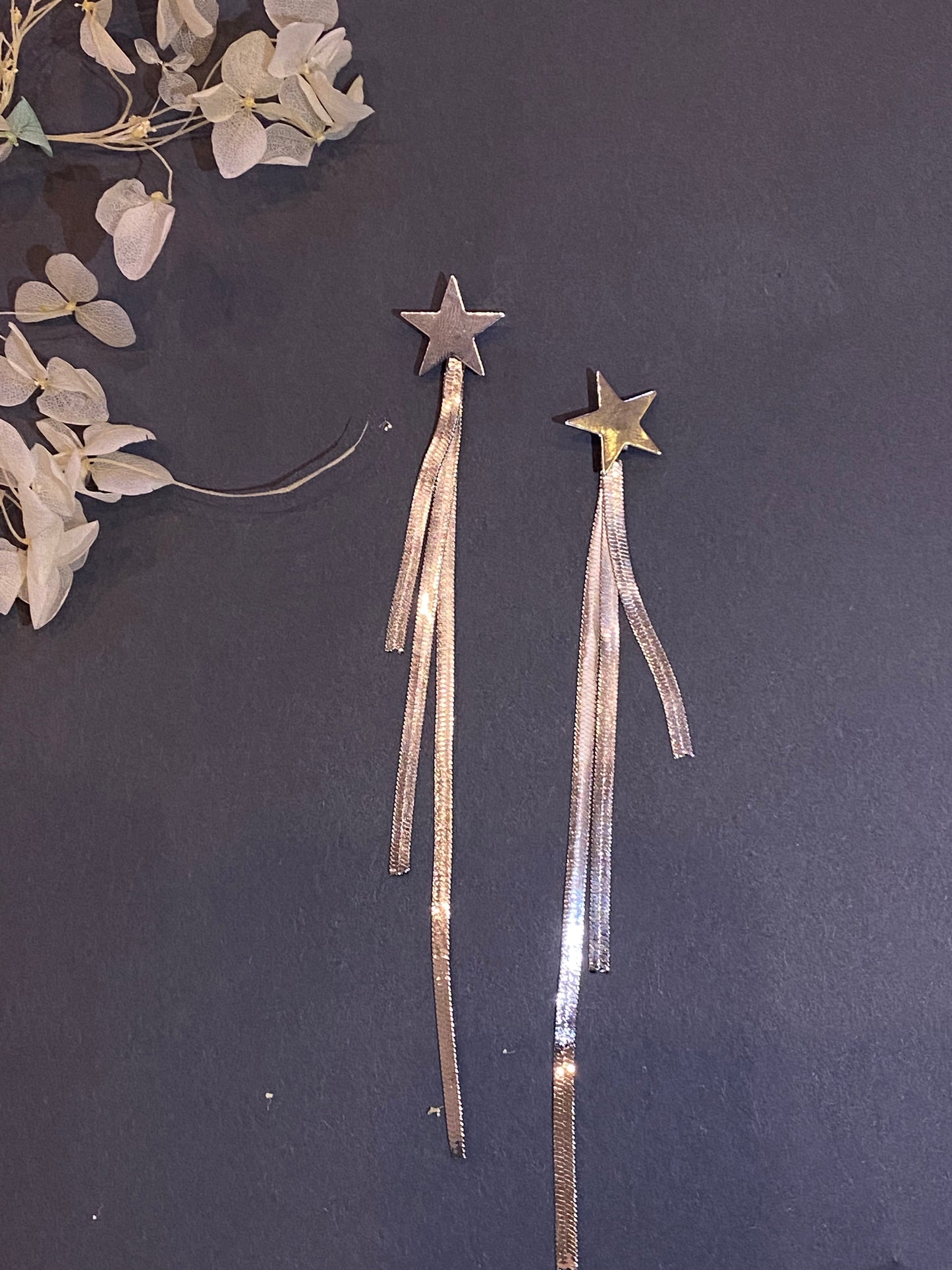 Swing Earrings Star Long Chain -A017