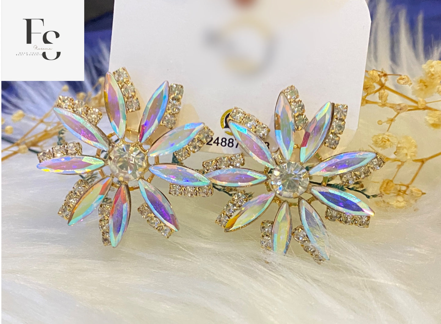 Spellbinding Fancy Flower Studs-A001